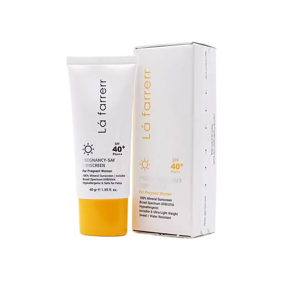 کرم ضد آفتاب بارداری بی رنگ  SPF40 لافارر