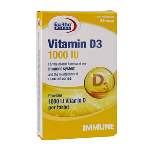یوروویتال قرص ویتامین D3 1000 واحد 60 عدد