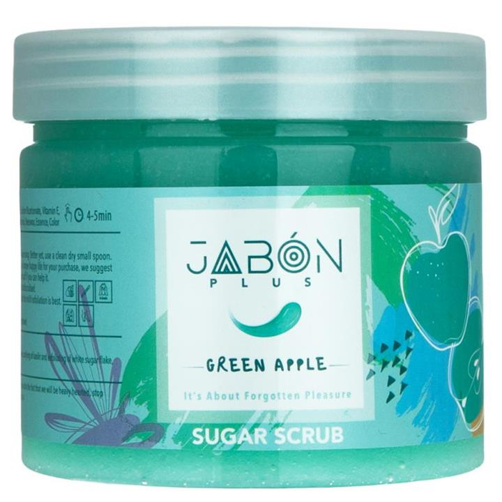 اسکراب شکری لایه بردار پوست ژبن پلاس مدل Green Apple