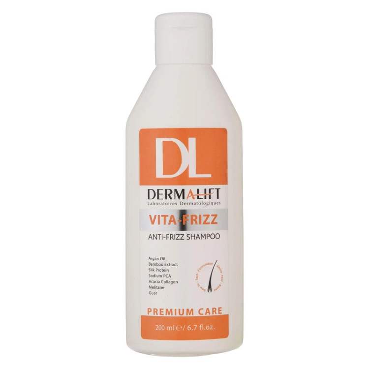 شامپو موهای مجعد و وزدار درمالیفت مدل Vita-Frizz